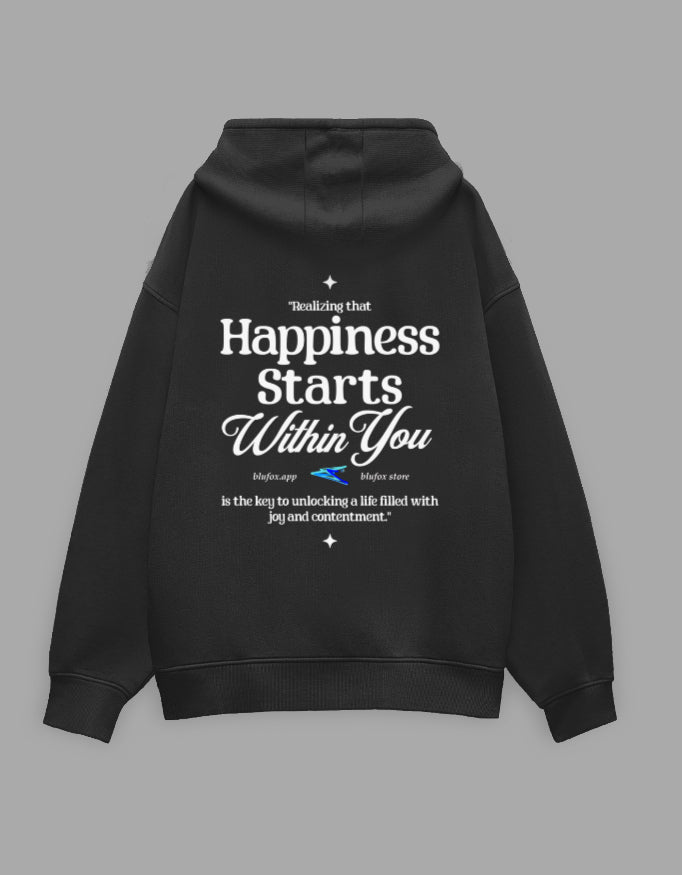 Happiness Starts Within Oversized Premium Hoodie