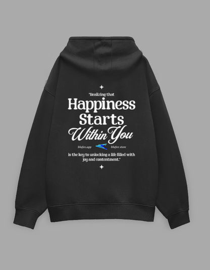 Happiness Starts Within Oversized Premium Hoodie